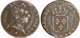 France - Louis XV (1715-1774) - Sol à la vieille tête - 1770 M (Toulouse)
TTB
L4L.520-Ga.280
 Cu ; 11.61 gr ; 29 mm