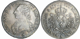 France - Louis XVI (1774-1792) - Ecu aux branches d’olivier - 1790 A (Paris) 1er sem
SUP+
L4L.540-Ga.356
 Ar ; 29.35 gr ; 42 mm