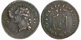 France - Louis XVI (1774-1792) - Liard - 1778 & (Aix)
TTB
L4L.549-Ga.348
 Cu ; 2.93 gr ; 23 mm