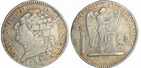 France - Constitution (1791-1792) - 1/2 écu de 3 livres type FRANCOIS 1792 A (Paris) 2ème sem
TTB
Ga.43
 Ar ; 14.65 gr ; 33 mm