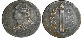 France - Constitution (1791-1792) - 2 sols au faisceau type FRANCOIS - 1791 A (Paris)
TTB
Ga.25
 Cu ; 22.71 gr ; 34 mm