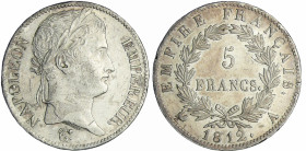 France - Napoléon 1er (1804-1814) - 5 francs revers empire 1812 A (Paris)
SUP+
Ga.584-F.307
 Ar ; 25.07 gr ; 37 mm