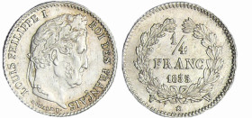 France - Louis-Philippe Ier (1830-1848) - 1/4 de franc 1835 W (Lille)
SPL
Ga.355-F.166
 Ar ; 1.25 gr ; 15 mm