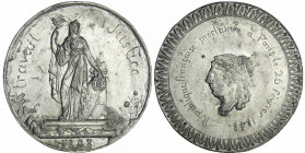 France - Médaille politique - 25 février 1848, proclamation de la République
SUP
Collignon.99 ter
 Etain ; 40.57 gr ; 46 mm