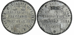 France - Médaille politique - Proclamation de la république, 25 février 1848
SUP
Collignon.110
 Etain ; 25.87 gr ; 41 mm