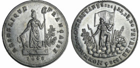 France - Médaille politique - Journées de Févier 1848
SUP
Collignon.146
 Etain ; 4.35 gr ; 34 mm