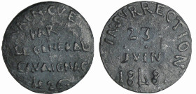France - Médaille politique - Général Cavaugnac, 23 juin 1848
SUP
Collignon.503
 Etain ; 11.77 gr ; 23 mm