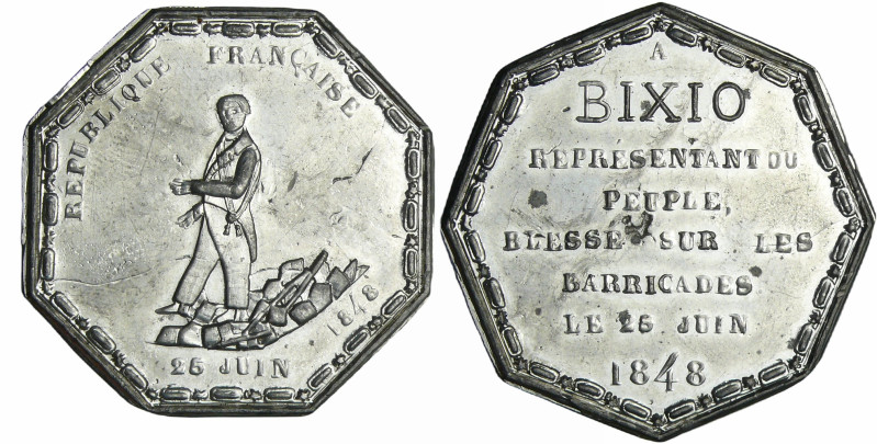 France - Médaille politique - Journées de juin 1848, représentants et généraux t...