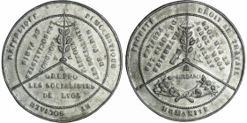 France - Médaille politique - Exposition des théories de Proudhon, 31 juillet 1848
SUP
Collignon.730
 Etain ; 40.20 gr ; 48 mm