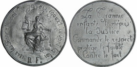 France - Médaille politique - Médaille politique, 1848
SUP
Collignon.1020
 Etain ; 27.83 gr ; 50 mm