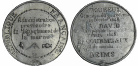France - Médaille politique - Série Rémoise, Mars 1848
SUP
Collignon.8
 Etain ; 12.85 gr ; 46 mm