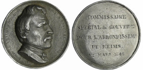 France - Médaille politique - Série Rémoise, Février 1849, Ad David
SUP
Collignon.47
 Etain ; 53.75 gr ; 50 mm