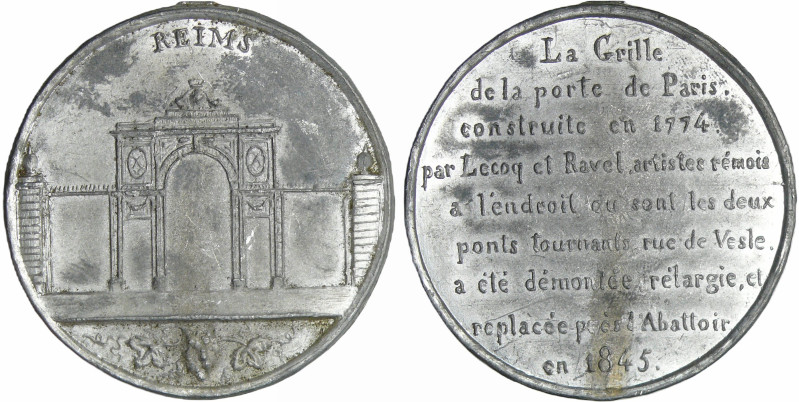 France - Médaille politique - Série Rémoise, Monument de Reims, Porte de Paris
...