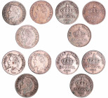 France - Napoléon III (1852-1870) - 20 centimes tête laurée petit module (6 monnaies)
1864 A: 1864 BB (TTB), 1864 K (TB+), 1866 A, 1866 BB, 1866 K
T...