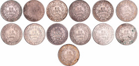 France - Troisième république (1871-1940) - 50 centimes Cérès lot de 13 monnaies
1871 A (2), 1871 K (TTB+), 1872 A, 1872 K (TTB), 1873 A, 1881 A, 188...