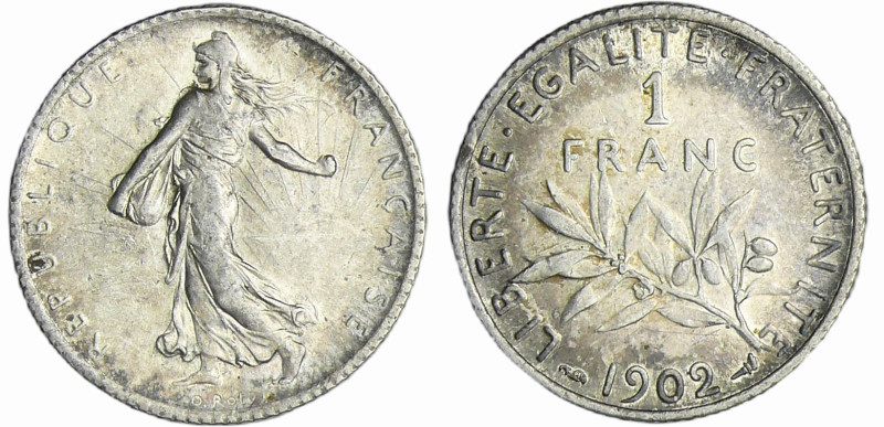 France - Troisième république (1871-1940) - 1 franc Semeuse 1902
SUP +
Ga.467-...