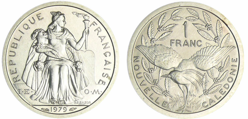 Nouvelle Calédonie - 1 francs 1979 piéfort argent
FDC
Lecompte.42
 Ar ; 10.19...