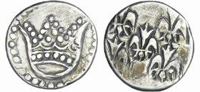 Inde française - Territoire de Pondichéry - Louis XV (1715-1774) - Double Fannon
TTB
Lecompte.27
 Ar ; 1.71 gr ; 17 mm