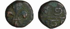 Inde française - Territoire de Pondichéry - Louis XV (1715-1774) - Doudou SD
TB
Lecompte.20
 Br ; 3.61 gr ; 15 mm