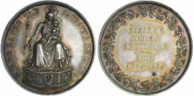 Médaille - Notre Dame de la Treille
A/ N.6D. De la Treille patronne de Lille La Vierge tenant un enfant sur ses genoux.
R/ Sixième jubilé séculaire ...