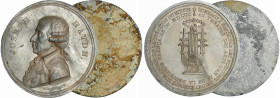 France - Joseph Haydn - Médailles unifaces en étain 1800
SUP
Bramsen 88-Julius 869- Essling 2781
 Etain ; 24.05 gr et18.08 gr ; 54 mm
Tirage en ét...