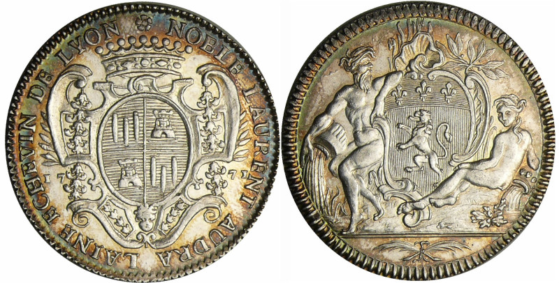 France - Jeton argent - Échevin de Lyon - Laurent AUDRA 1771
SPL
Feu - Corre.2...