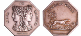 France - Jeton octogonal de jeu Heur et Malheur "Toujours fidéle" (1880-1907)
SUP+
 Ar ; 12.59 gr ; 30 mm
Tranche poinçon : Corne (1880-1907). Sign...