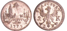 Allemagne - Frankfurt - Kreuzer 1773 BN
SPL
KM#253
 Bill ; 0.61 gr ; 14 mm