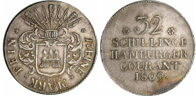 Allemange - Hamburg - 32 Schilling 1809 CAIG
SUP
Dav. 657-KM#537
 Ar ; 14.27 gr ; 32 mm