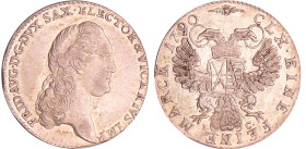 Allemagne - Saxony-Albertine - Friedrich August III (1763-1806) - 2 Groschen 1790 D
SUP
KM#1020
 Ar ; 3.34 gr ; 22 mm