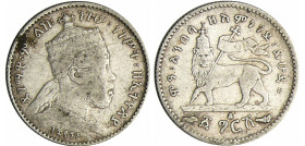 Ethiopie - Menelik II (1889-1913) - Gersh 1903 (EE1895)
TTB
KM#12
 Ar ; 1.36 gr ; 16.5 mm