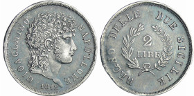 Italie - Campania - Gioacchino Napoleone (1808-1815) - 2 lire 1812
TTB+
Montenegro.491
Ar ; 9.84 gr ; 27 mm
Vente Nomisma juin 2022 lot 371. Vendu...