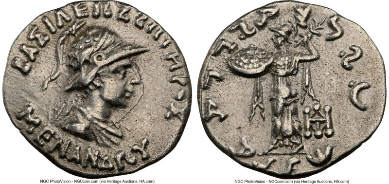 INDO-GREEK KINGDOMS. Bactria. Menander I Soter (ca. 165/155-130 BC). AR Indic dr...