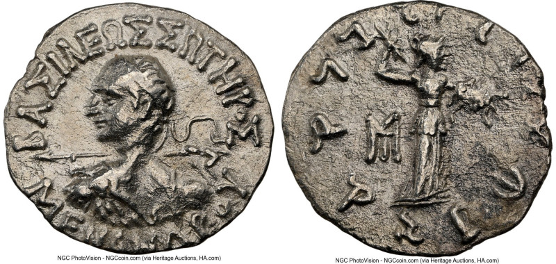 INDO-GREEK KINGDOMS. Bactria. Menander I Soter (ca. 165/155-130 BC). AR Indic dr...