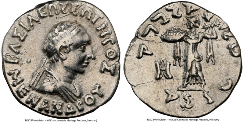 INDO-GREEK KINGDOMS. Bactria. Menander I Soter (ca. 165/155-130 BC). AR Indic dr...