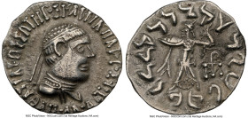 INDO-GREEK KINGDOMS. Bactria. Apollodotus II (ca. 80-65 BC). AR Indic drachm (18mm, 2.35 gm, 12h). NGC Choice XF 5/5 - 3/5. Indian standard. Uncertain...