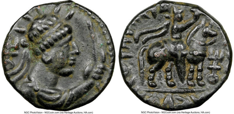 INDIA. Kushan Empire. Vima Takto (Soter Megas) (ca. AD 90-113) . AE tetradrachm ...
