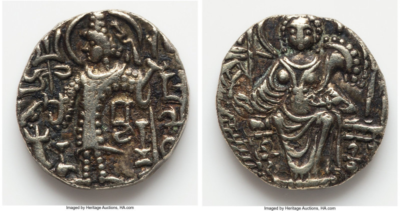 INDIA. Kushan Empire. Kipunada (ca. AD 350/60-380). AV debased dinar (20mm, 7.48...