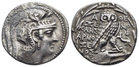 ATTICA. Athens. Tetradrachm (91/0 BC). New Style Coinage. Xenokles and Armoxenos, magistrates.

Obv : Helmeted head of Athena right.

Rev : A - ΘE / Ξ...