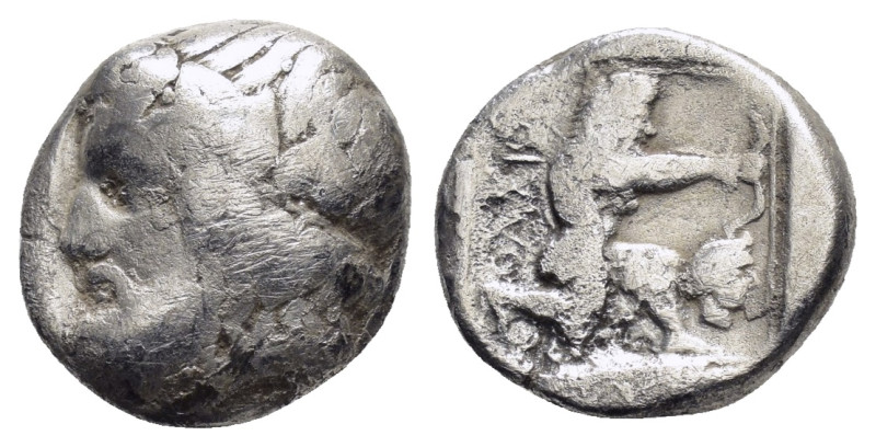 THRACE. Thasos.(Circa 411-400 BC). Drachm.

Condition : Good very fine.

Weight ...