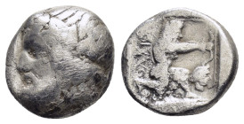 THRACE. Thasos.(Circa 411-400 BC). Drachm.

Condition : Good very fine.

Weight : 3.47 gr
Diameter : 13 mm