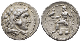 KINGS of MACEDON. Alexander III The Great.(336-323 BC).Tyre.Tetradrachm.

Obv : Head of Herakles right, wearing lion skin.

Rev : AΛΕΞΑΝΔΡΟΥ.
Zeus sea...