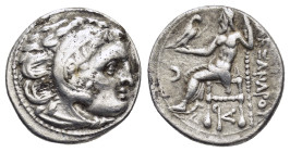KINGS of MACEDON. Alexander III The Great.(336-323 BC).Kolophon.Drachm.

Obv : Head of Herakles right, wearing lion skin.

Rev : AΛEΞANΔPOY.
Zeus seat...