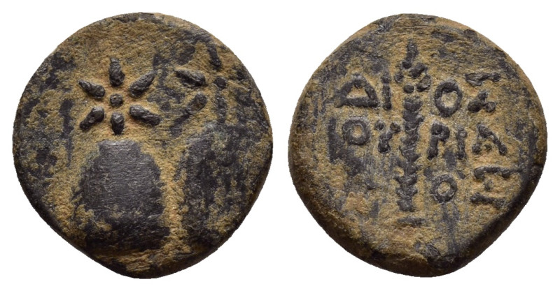 COLCHIS.Dioscurias.Time of Mithradates VI.(Circa 105-90 BC).Ae.

Obv : Piloi of ...