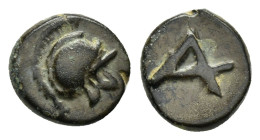 TROAS. Achilleion.(4th century BC).Ae. 

Condition : Good very fine.

Weight : 1.25 gr
Diameter : 9 mm