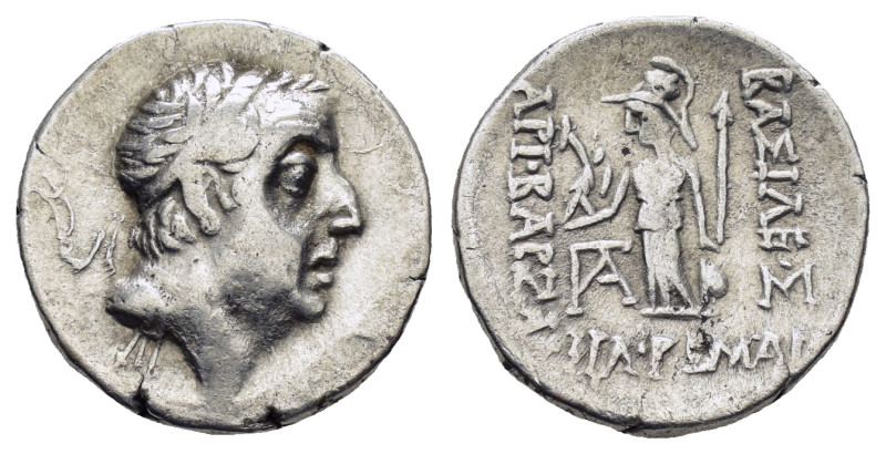 KINGS of CAPPADOCIA. Ariobarzanes I Philoromaios (96-63 BC).Eusebeia.Drachm.

Co...