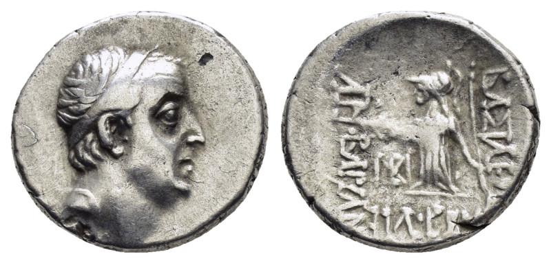 KINGS of CAPPADOCIA. Ariobarzanes I Philoromaios (96-63 BC).Eusebeia.Drachm.

Co...