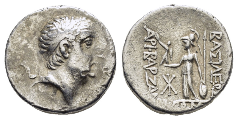 KINGS of CAPPADOCIA. Ariobarzanes I Philoromaios (96-63 BC).Eusebeia.Drachm.

Co...