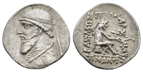 KINGS of PARTHIA. Mithradates II (121-91 BC).Drachm. 

Condition : Good very fine.

Weight : 3.41 gr
Diameter : 20 mm