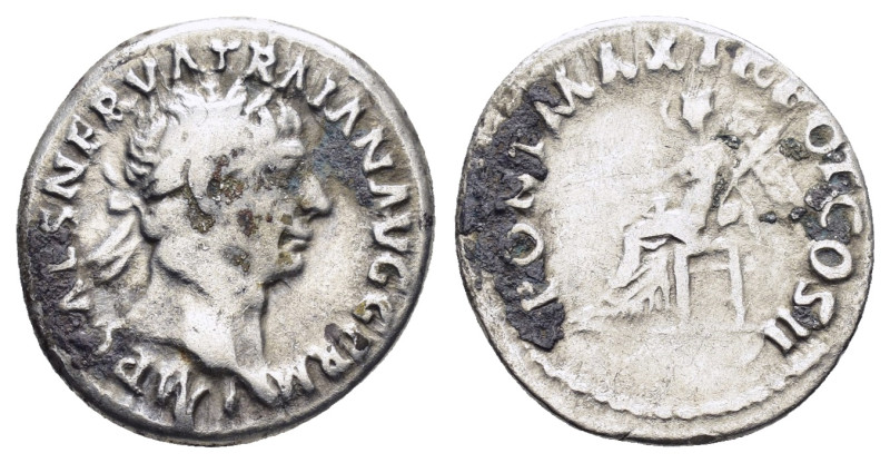 TRAJAN (98-117). Rome.Denarius.

Condition : Good very fine.

Weight : 3.37 gr
D...